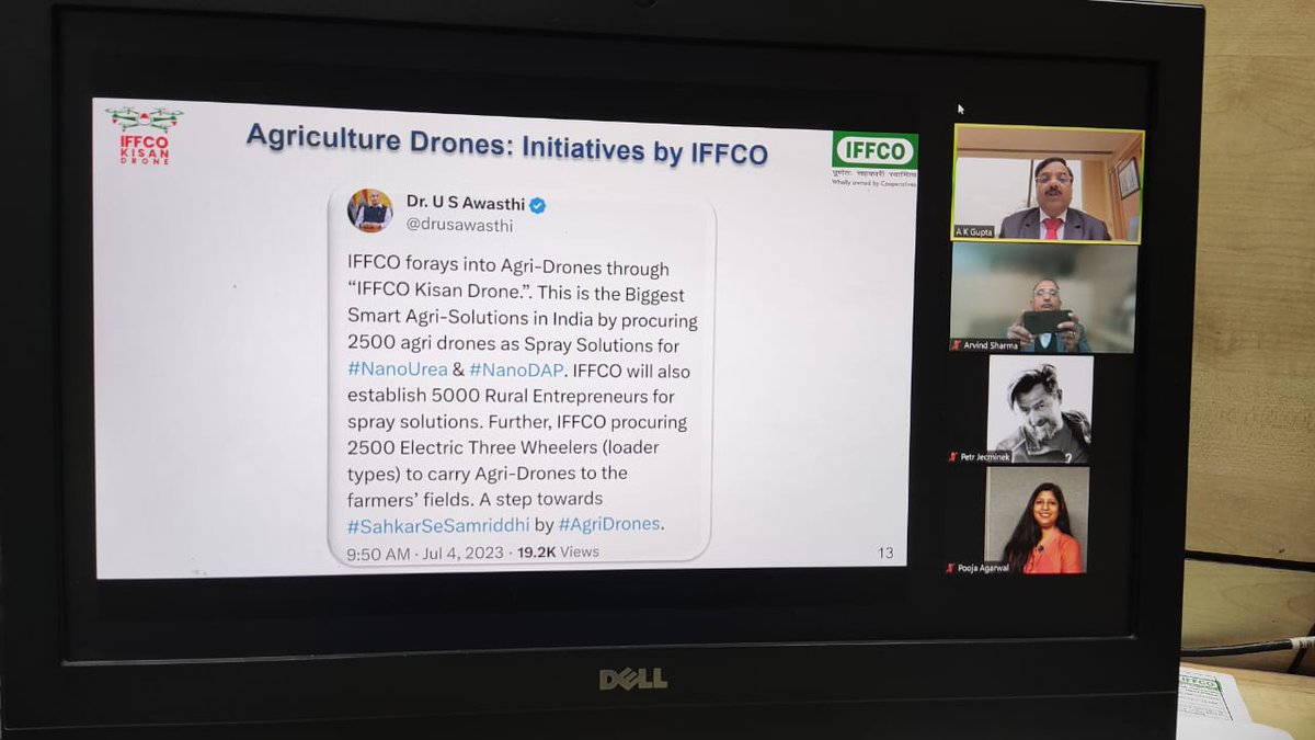 akgupta63's tweet photo. As a Board Member of “Oracle Customer Advisory Board”, today in 1st meeting of the Board held at Singapore, I delivered a presentation on “Use of Drones in Nano Fertiliser Application”. This is a path-breaking innovation to use ‘AI’ powered Drone technology for precision spraying of  indigenously developed Nano Fertilisers by #IFFCO , under the dynamic leadership of @drusawasthi  
This meeting was attended by CIOs of reputed companies in Japan and Asia Pacific Region ( Australia, New Zeeland, Japan, Hongkong, Singapore and India etc.). The Rural Entrepreneur Scheme for Nano Fertiliser spraying by Drones was highly appreciated by the participants. @IFFCO_PR @Oracle_India @Oracle