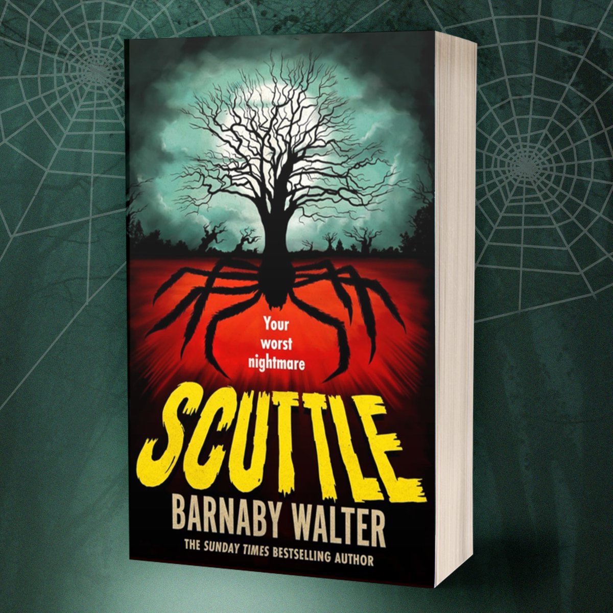 Coming soon! Former Book of the Month author @BarnabyWalter spins a gruesomely gripping tale of creatures in the woods, as a female camper is found dead with suspicious bite marks on her body... Pre-order SCUTTLE here: bit.ly/3OkbIEv