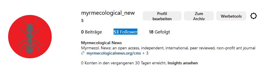 📢🥳🍾 We are on Instagram now! Myrmecological News and Myrmecological News Blog now are on Instagram and will post recent articles there. instagram.com/myrmecological…