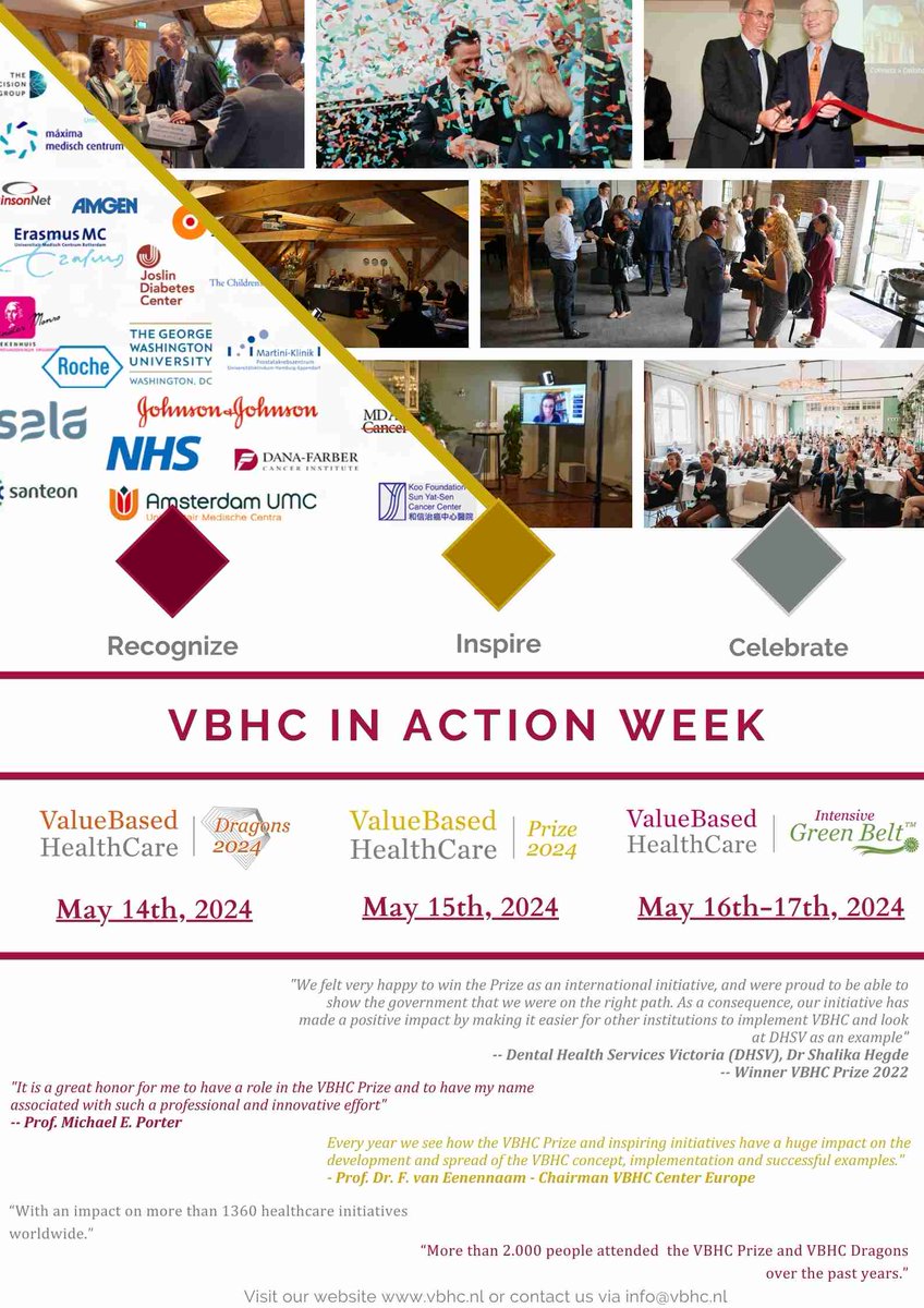 🏆 Exciting news! VBHC Prize 2024 is here! Join us from May 14-17 for a week of immersive learning, certifications, and networking in Value-Based Healthcare. Elevate your professional journey and shape the future of healthcare! 🚀 #VBHCPrize2024 #HealthcareInnovation #VBHC