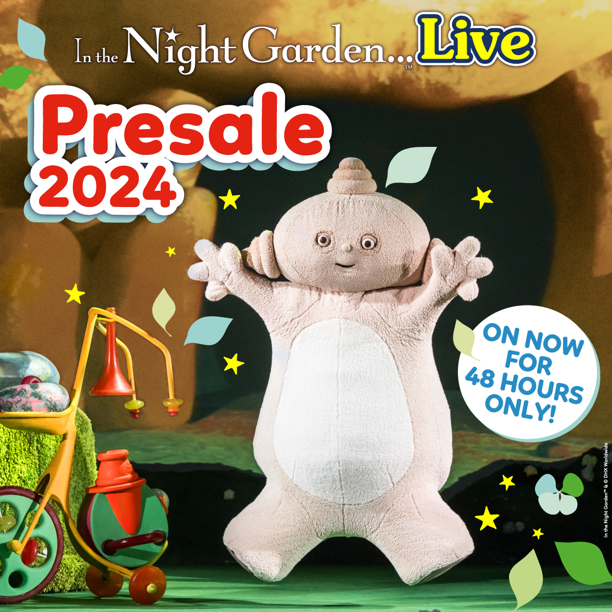 📣 Our exclusive presale 2024 starts today for 48 hours only! If you've registered for presale please check your emails/texts with links & unique codes to book your tickets today. 🎟️ Tickets general on sale - 9am Fri 2 Feb See our full tour list here ➡️ nightgardenlive.com/#venues