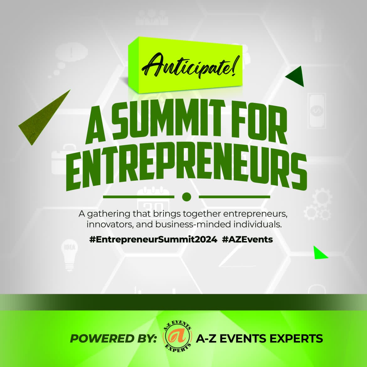 I'm thrilled to announce my involvement as a content creator for the upcoming #EntrepreneurSummit2024 with @azexpertssummit. Excited about contributing to the success of #AZEvents, and I can't wait to be a part of this incredible journey.