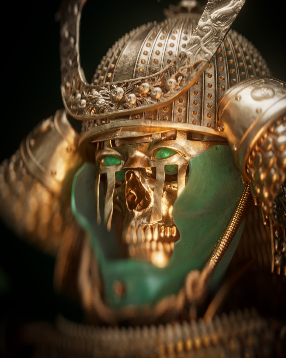 Another amazing render by @adamspizak using our Samurai and skull models.