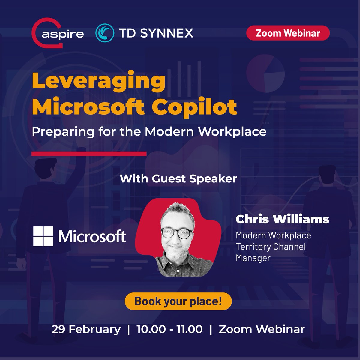 Aspire, @MicrosoftUK & @TDSYNNEXUK is thrilled to be hosting a webinar focusing on Copilot an AI chatbot developed by Microsoft that combines the power of large language models (LLMs) with your data in the Microsoft Graph and the Microsoft 365 apps bit.ly/3UpSbXd