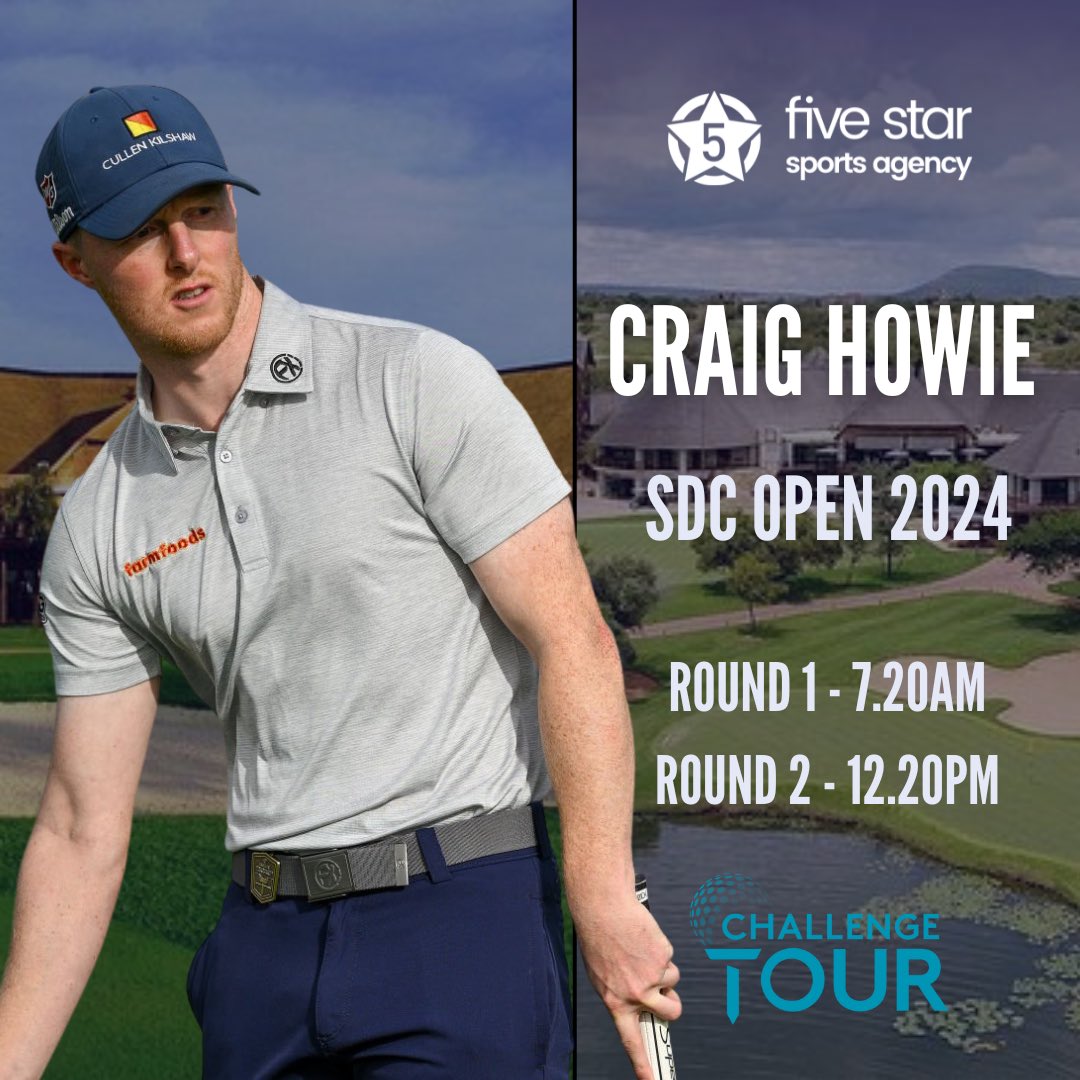 5star sports agency (@5starsportsa) on Twitter photo The opening event of the 2024 @Challenge_Tour season for <a href="/crhowie94/">Craig Howie</a> this week in 🇿🇦
Round 1 underway at 7.20am The opening event of the 2024 @Challenge_Tour season for <a href="/crhowie94/">Craig Howie</a> this week in 🇿🇦
Round 1 underway at 7.20am