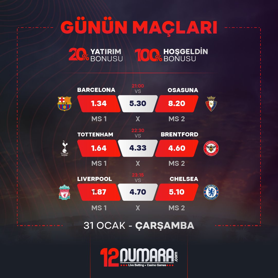 onikinumarax's tweet photo. 🔸Onikinumara'da Günün Maçları Başlıyor!  

⚡️%20 Yatırım Bonusu ve %100 Hoşgeldin Bonusu avantajlarıyla kazancınızı katlayın!  

 👍Hemen yatırım yapın ve günün heyecanlı maçlarına katılın. 
Bonuslarınızla kazanmanın keyfini çıkarın! https://t.co/Z7ytpWQhsD