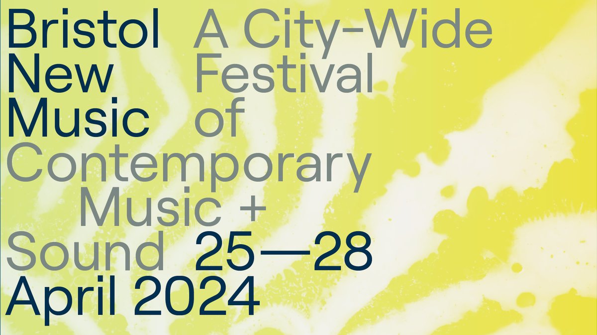 ANNOUNCEMENT: First artists + limited early bird festival passes on sale now for Bristol New Music, 25 - 28 April 2024. Visit bristolnewmusic.org for tickets & artists announced, including: Apartment House, Ryoji Ikeda, Sarahsson and many more!