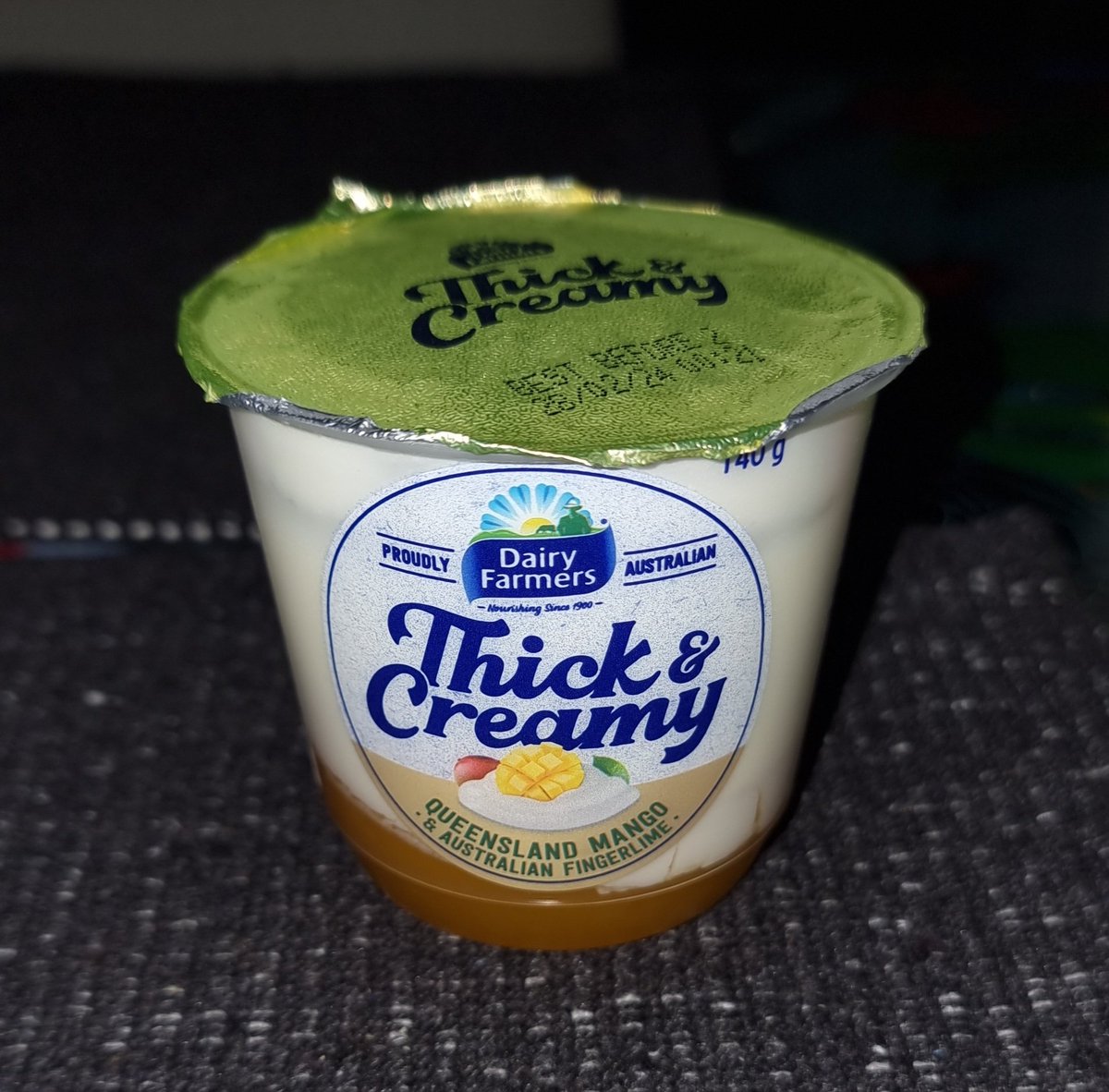 GameSlayer63's tweet photo. I Can't Bothered Cooking Anything So I'm Just Going To Have a Dairy Farm Queensland Mango Yoghurt #Dinner #DairyFarm #NotThatHungry #Queensland #Yoghurt #QueenslandMangoYoghurt #Food #Australia #ICantBotheredCooking #DinnerTime #Gamer #Gaming https://t.co/0TtxXIJZDK