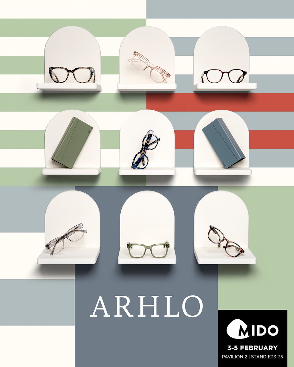 Presented in a variety of sizes, styles and colours ARHLO glasses embrace individuality while remaining planet-friendly and affordable.

Visit us this weekend at @mido_exhibition to preview the debut ARHLO collection. Pavilion 2, stand E33-E35.

#MIDO2024