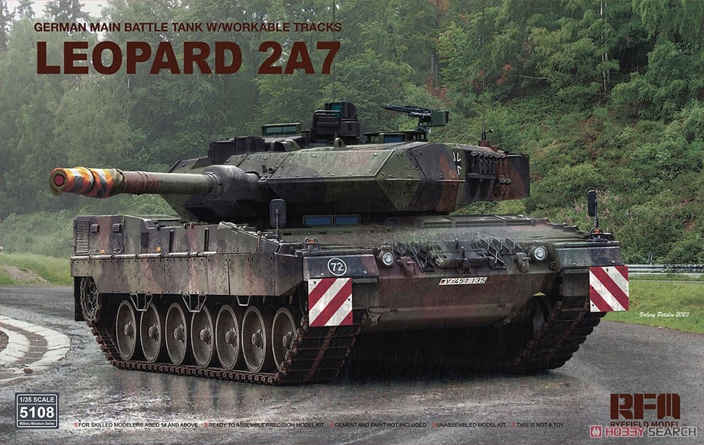 hobbysearch_mm's tweet photo. 【入荷】Rye Field Model(ライフィールドモデル)
1/35 レオパルド2A7 主力戦車 w/ボーナスパーツ
入荷です!→ https://t.co/6SOISmnVWU
#プラモデル #プラモ #独逸 #戦車 #Leopard2A7 #Plastickits #Plasticmodel #Scalemodels https://t.co/YlzJFzPqnK