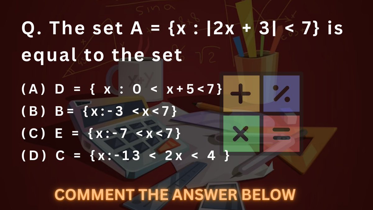 TestprepKart's tweet image. Prepare to tackle JEE Math problems by crunching numbers!  Together, let&apos;s explore the realm of equations and problem-solving. Get set, go solve! #JEEPrep #ProblemSolvers #MathematicsGenius #BrainTeasers #JEEQuestions #MathsChallenge
Visit Website- testprepkart.com