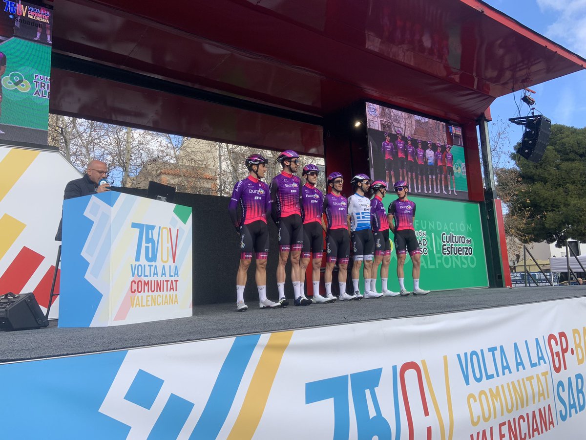 @ProjectEchelon @BingoalWb 🚵‍♂️ @BurgosBH llegan con determinación y pasión competirán. ¡Bienvenidos guerreros! #VoltaValenciana #CiclismoMediterráneo