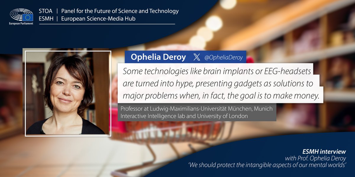 'We should protect the intangible aspects of our mental worlds' 👉In-depth interview with philosopher & cognitive scientist @OpheliaDeroy @LMU_Muenchen @CvbeLab on future #neurotech & #ethics: wp.me/panTdn-3Fs #ESMH #neurophilosophy #technology