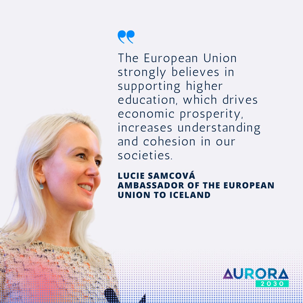 Aurora (@aurora_org) on Twitter photo Thanks to <a href="/EU_Commission/">European Commission</a>, we can
🎯Train students to be social entrepreneurs & innovators
🎯Make collaboration w/ external stakeholders & students regular practice
🎯Lead as #sustainability pioneers to support <a href="/SustDev/">UN DESA Sustainable Development</a> #SDGs.
At the #Aurora2030 kickoff w/ <a href="/LucieSamcova_EU/">Lucie Samcová</a>. Thanks to <a href="/EU_Commission/">European Commission</a>, we can
🎯Train students to be social entrepreneurs & innovators
🎯Make collaboration w/ external stakeholders & students regular practice
🎯Lead as #sustainability pioneers to support <a href="/SustDev/">UN DESA Sustainable Development</a> #SDGs.
At the #Aurora2030 kickoff w/ <a href="/LucieSamcova_EU/">Lucie Samcová</a>.