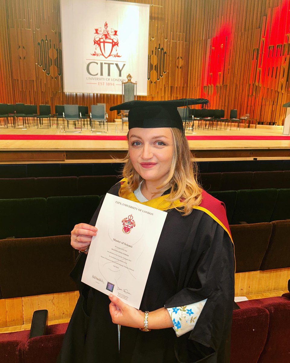 A master of science 📚 <a href="/CityUniLondon/">Anna</a> <a href="/RCSLT/">RCSLT 💙</a> #SLT