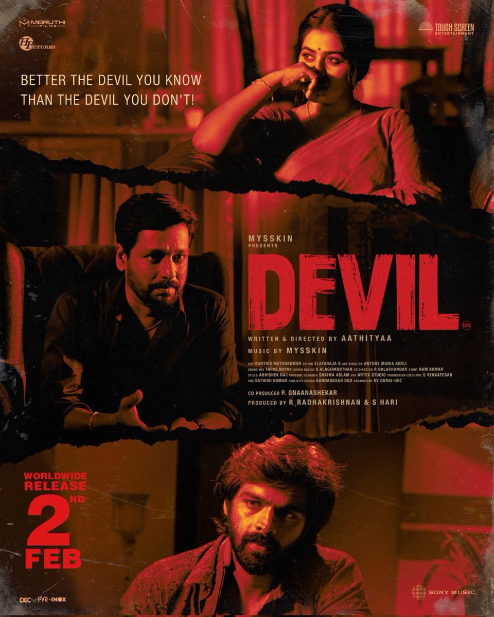 MoviesSingapore's tweet photo. #Devil clears Singapore ๐ธ๐ฌ censors with an NC16 Rating
Rated - NC16 (NO CHILDREN BELOW 16)
Consumer advice - Scene of Intimacy
Runtime - 1hr 56 minutes (116 mins)
Starring
#Viddarth | #Poorna
A Aathitya Directional
A Mysskin Production
In cinemas Feb 2nd https://t.co/bwOrqeaO0P