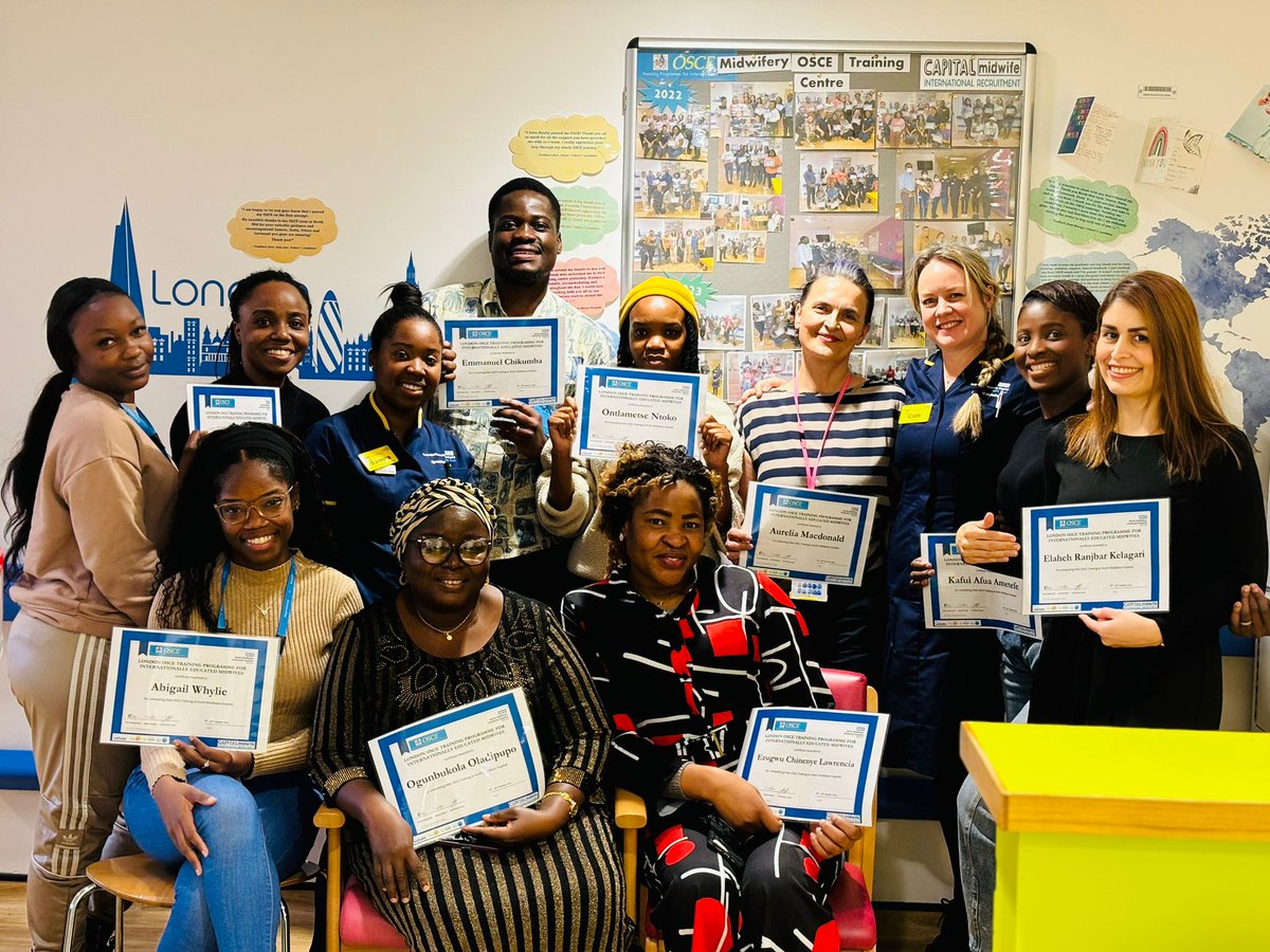 Congratulations to Cohort 1 for completing their #OSCE training at @NorthMidNHS ! Wishing you all the best for your exams😃🎉@CapitalMidwife @NatoyaMamby @PrinceKingInneh #Midwifery #NorthMid