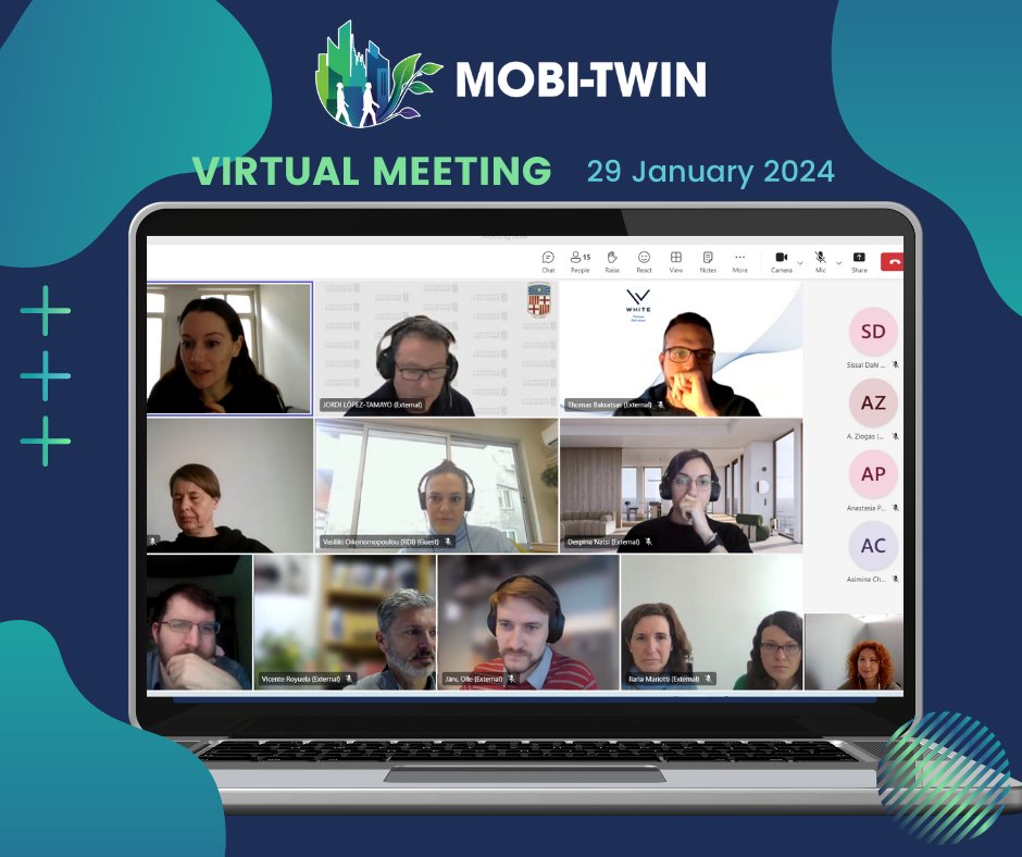 📯 @MobiTwinProject first Meeting in 2024! 🤝Thrilled for our recent gathering! The enthusiasm and dedication were palpable as we discussed the #progress of our tasks and strategies to overcome challenges. #twintransition