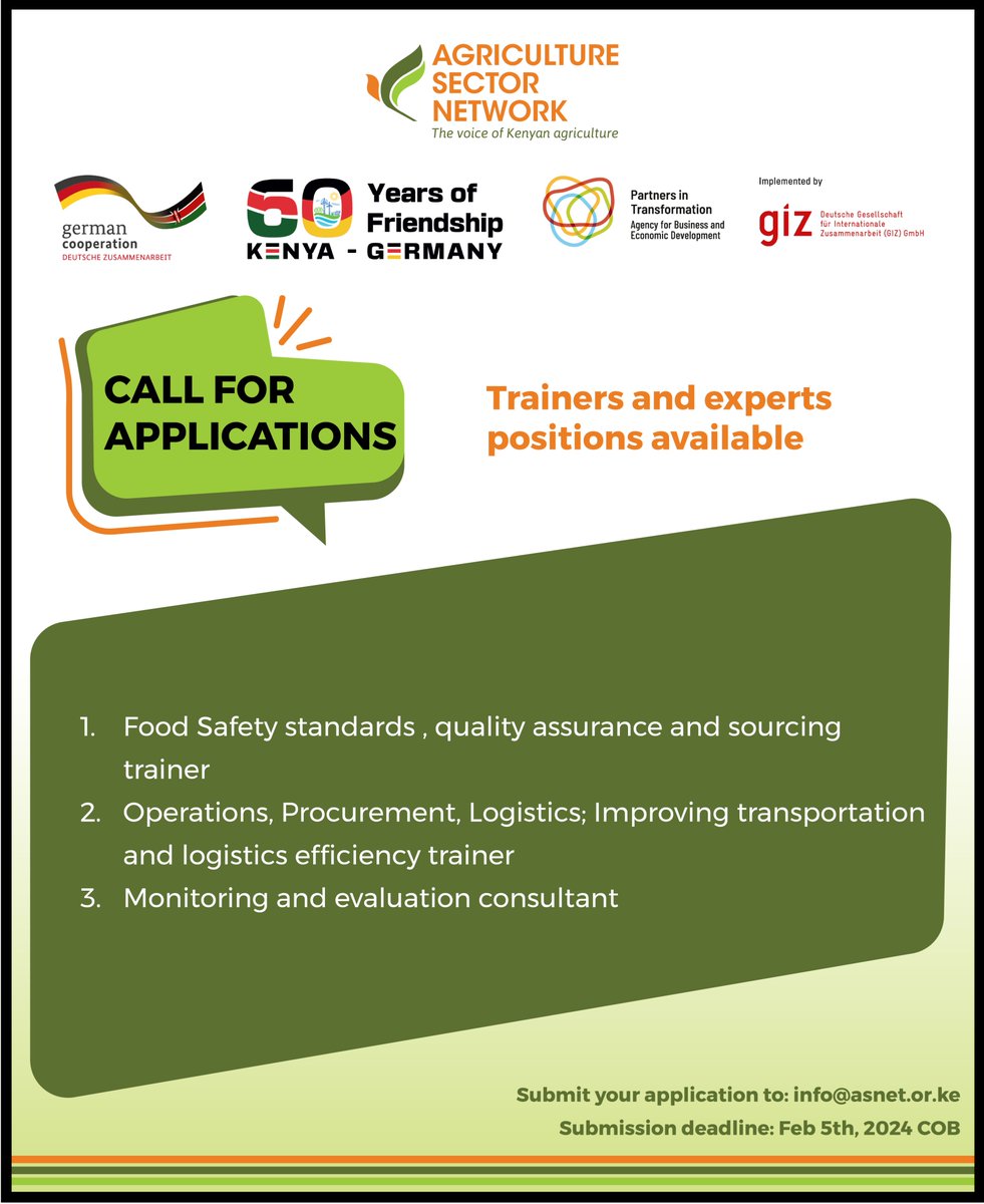 AsnetKenya's tweet photo. RE-ADVERTISEMENT:
#ESG program Trainer and expert consultancy opportunity. Access the TORs and how to apply from our website. https://t.co/isOuK0sGcZ
🌿🌏 #ESG #SustainableBusiness #EastAfricaSMEs #PartnersinTransformation #AWE https://t.co/JkYRhu2e3m