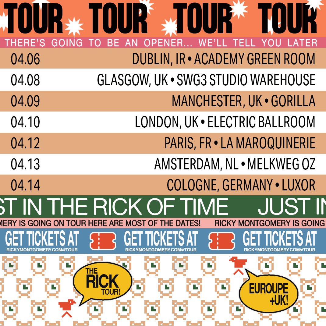 rohmontgomery's tweet photo. Presale is now open for the Just In The Rick of Time Tour! Head to the link to get yours... and try to catch me 😎 https://t.co/sNzW23goBY https://t.co/MGvqwFgeMo
