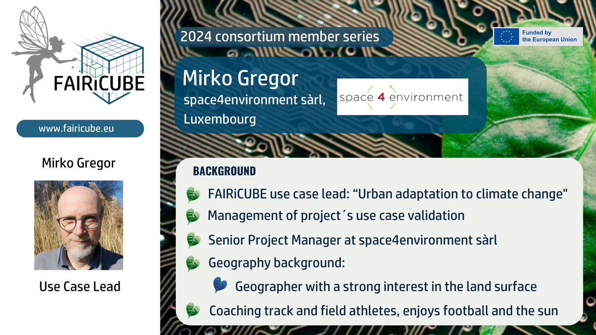 Meet @mirkogregor - this week's #FAIRiCUBE member!