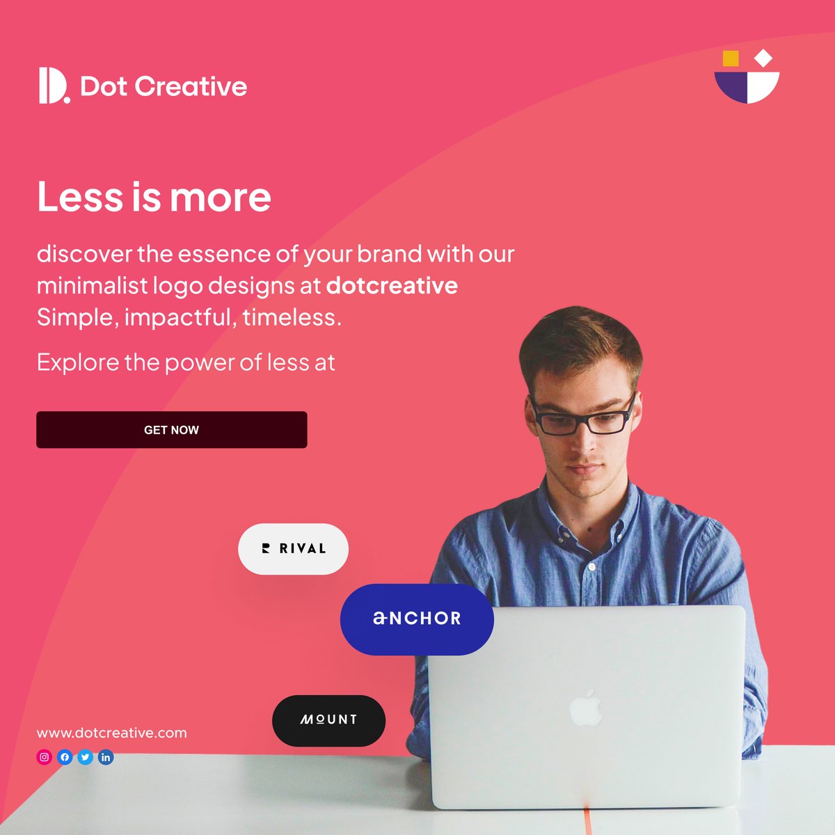 Uncover the power of simplicity with Dot Creative's minimalist logo designs. Elevate your brand's essence through designs that are simple, impactful, and timeless. Explore the art of less at dotcreative.com

#DotCreative #MinimalistDesign #BrandEssence #SimplicityInDesign