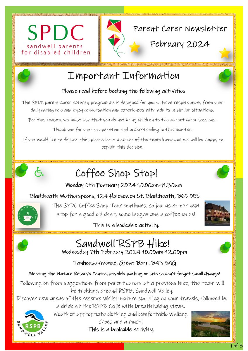 S_P_D_C's tweet photo. February Parent Carer Activities 💚📷@sandwellcouncil
@sandwellct
@VoicesParents
@SCVOSandwel https://t.co/YJPADBshmZ
