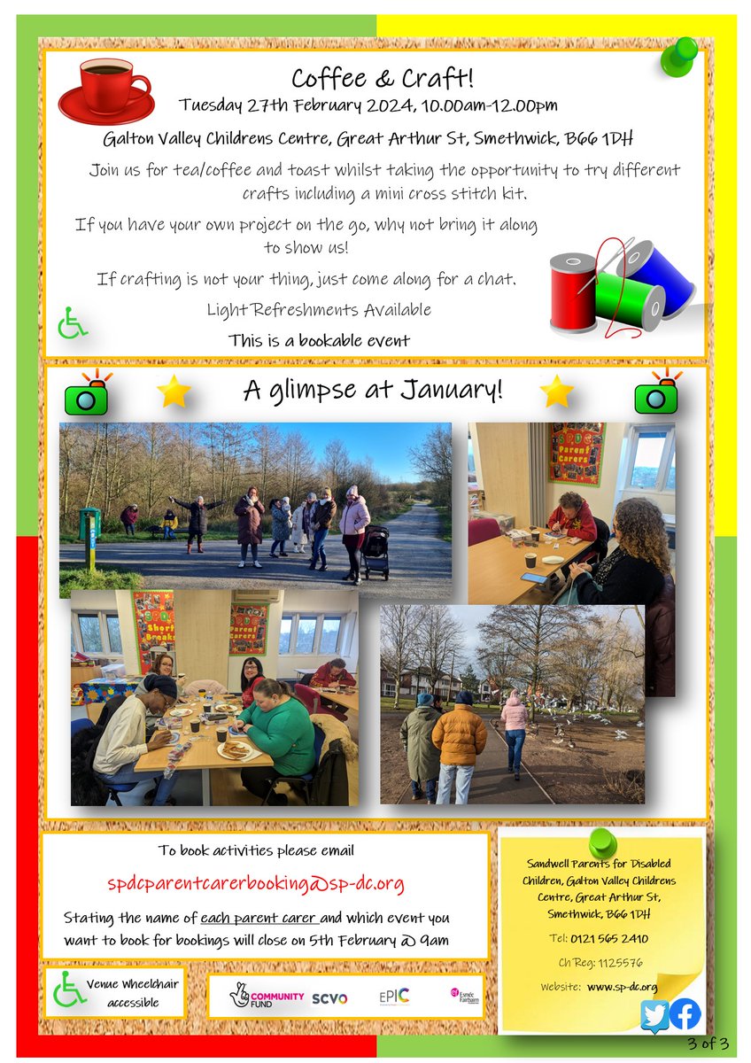 S_P_D_C's tweet photo. February Parent Carer Activities 💚📷@sandwellcouncil
@sandwellct
@VoicesParents
@SCVOSandwel https://t.co/YJPADBshmZ