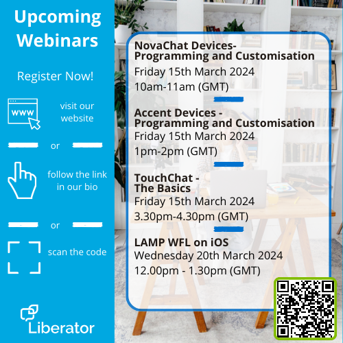 LiberatorLtd's tweet photo. We have new webinars added to our training page!
All sessions are free to attend and we welcome attendance from anyone who may benefit.
Please note all times are GMT
#freecpd #aacwebinar #aacsupport #aactraining #freewebinar #aaceducation https://t.co/PSGPsD6NCF