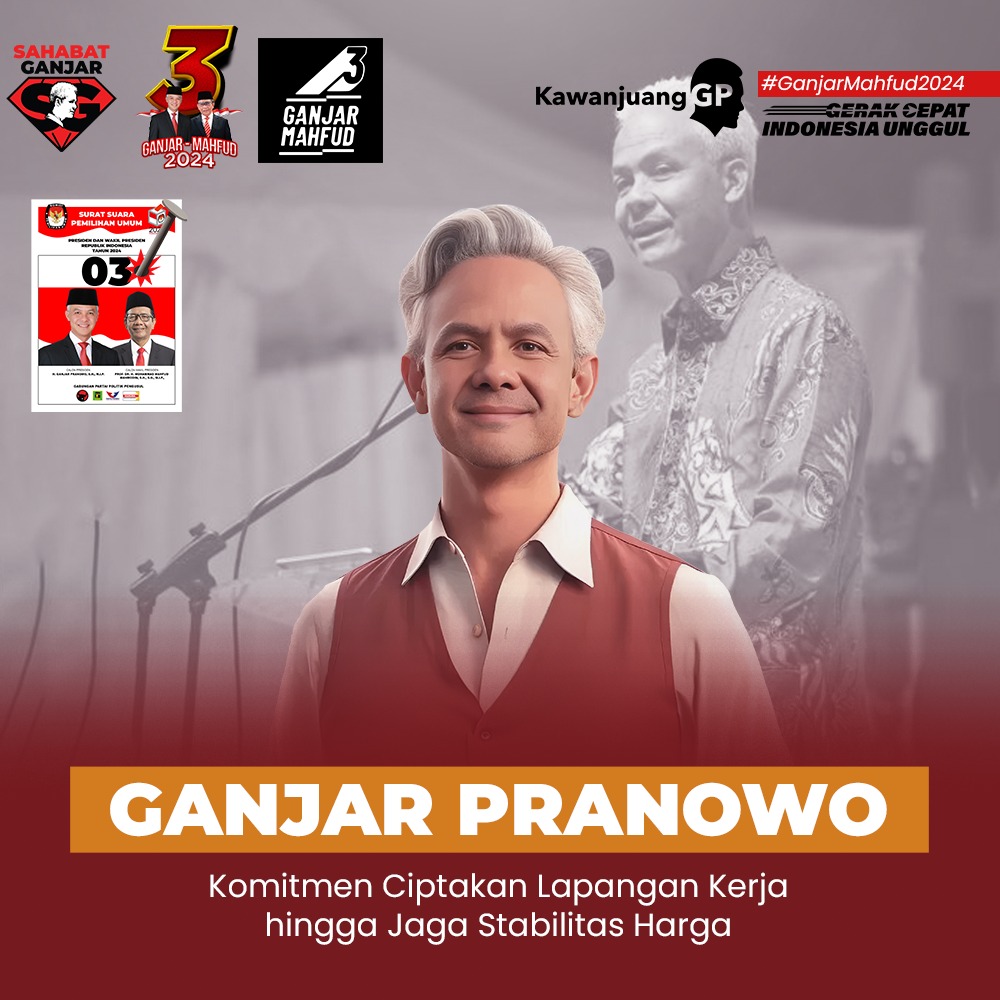 NoviRoose's tweet photo. Ganjar berkomitmen ciptakan lapangan kerja hingga jaga stabilitas harga.
#GanjarCiptakanKeadilan https://t.co/Zmbm90UWWM