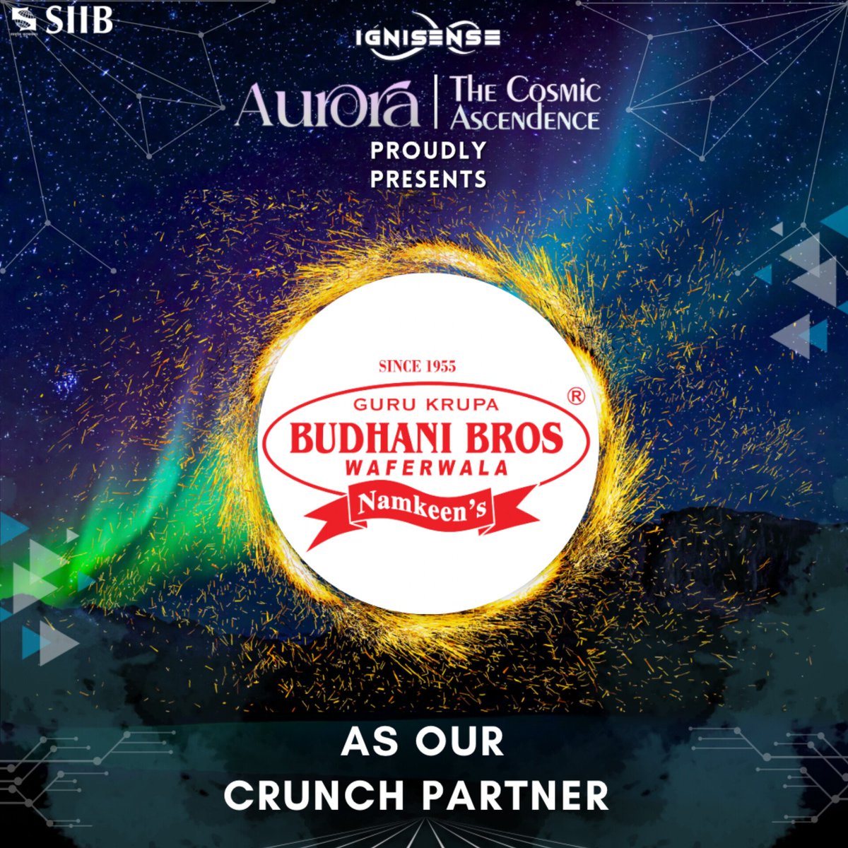 Life is too short for bland snacks. Elevate your snacking game with irresistibly tasty wafers. 🚀👅 

Introducing our Crunch Partner, BUDHANI BROS WAFERWALA. 🧇

#flavours #taste #wafers #sponsors #ignisense #college #fest #event #symbiosis #siib #pune #hailigni