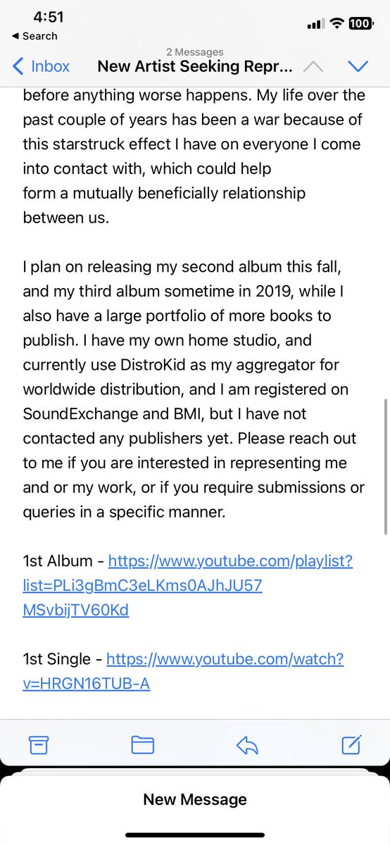 this person used to send me demo emails all the time, all written like this. what the fuck