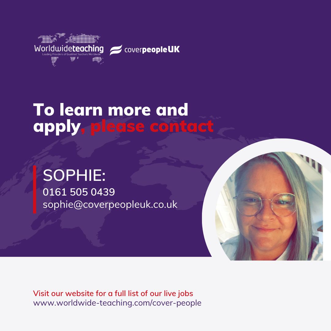 wwtandcoverp's tweet image. Calling all education professionals in Greater Manchester!

Ready for a fresh opportunity? Now is the perfect time to connect with our recruitment consultant, Sophie. Reach out to her at 0161 505 0439 / sophie@coverpeopleuk.co.uk 

#TeachingPassion #ManchesterCareers