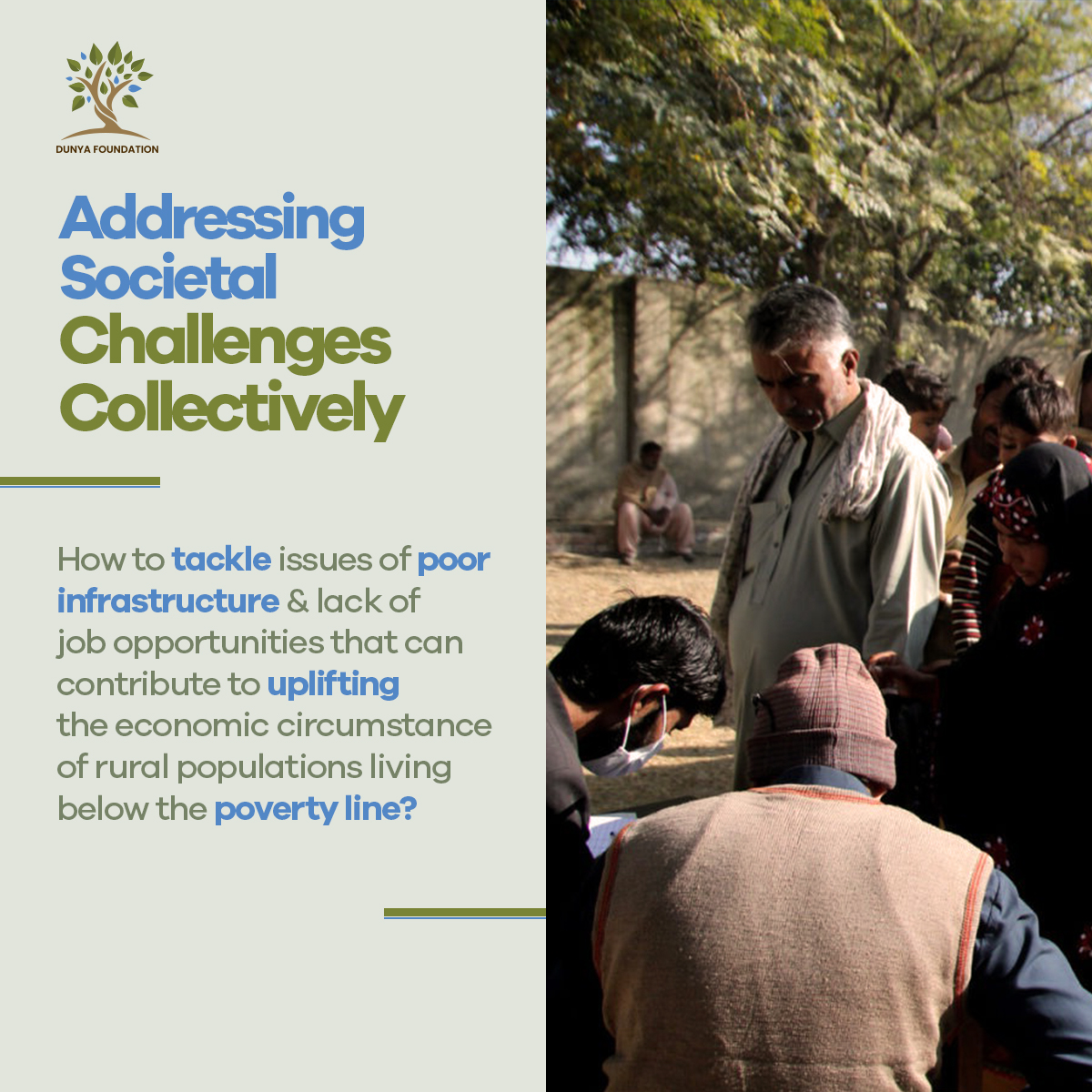 DunyaFoundation's tweet photo. Today, we ponder on tackling poor infrastructure and the lack of job opportunities in rural areas. Together, let's pave the way for economic empowerment and uplift those living below the poverty line.
#CollectiveAction #EmpowerRuralCommunities #DunyaFoundation https://t.co/02xsB7IiGf