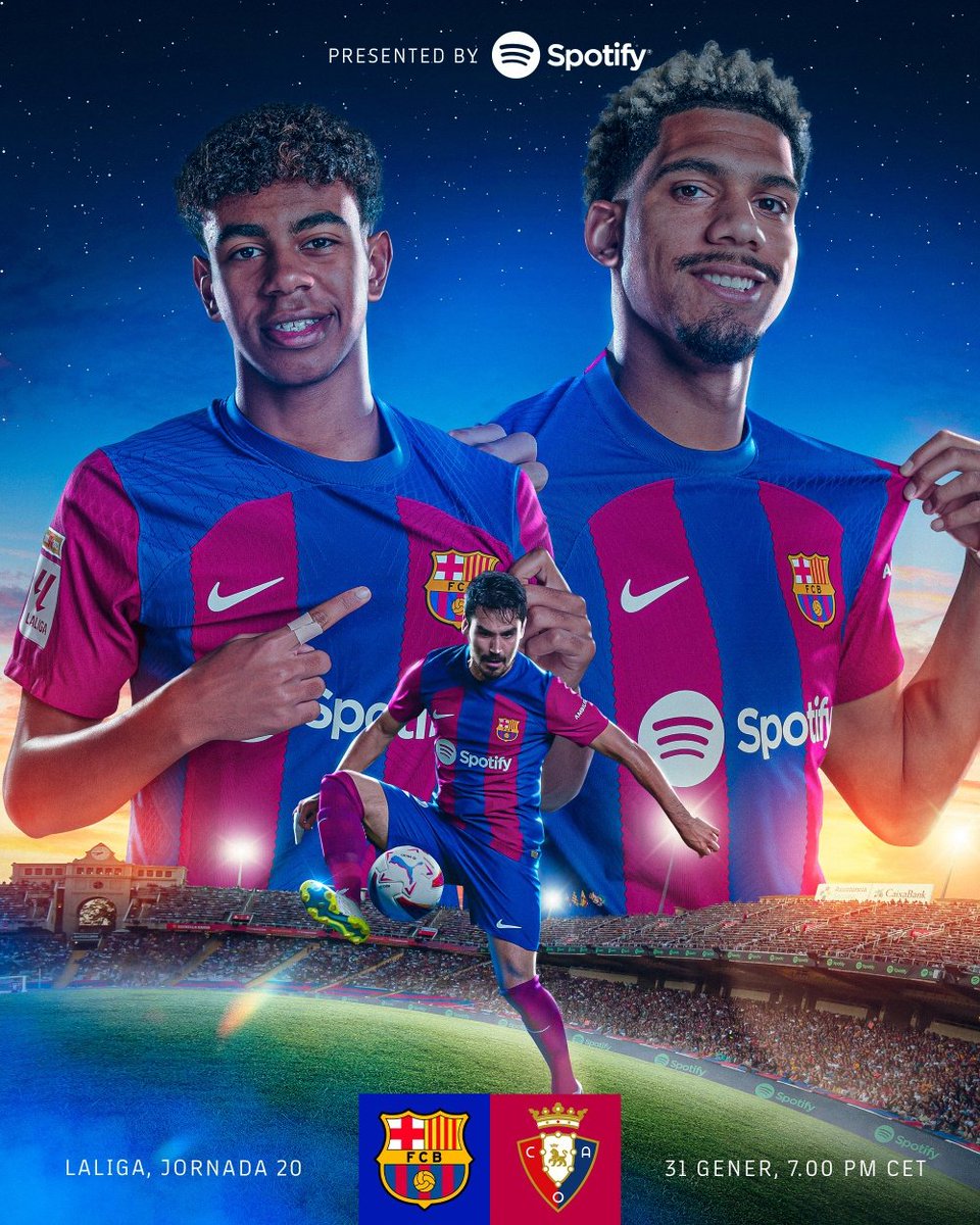 FCBPatriot's tweet photo. 🔵🔴 Matchday Alert! 🚨
🏟️ Barcelona takes on Osasuna at Estadi Olímpic Lluís Companys today!
⚽ Let's show our support for the team! 💪
📸 Image credit: @FCBarcelona

#FCBarcelona #MatchDay #BarçaVsOsasuna 🙌🔥 https://t.co/LDoDDPkDDY