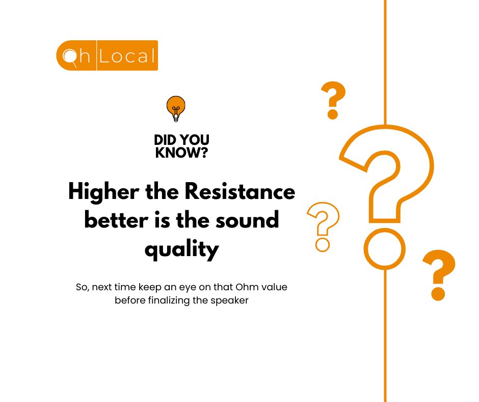 ohlocal's tweet photo. Ever wondered what makes the speaker sound quality better apart from the prices??

It's Resistance

So, always check the value before purchasing your favourite speakers!!! https://t.co/9wjli8D4GV
