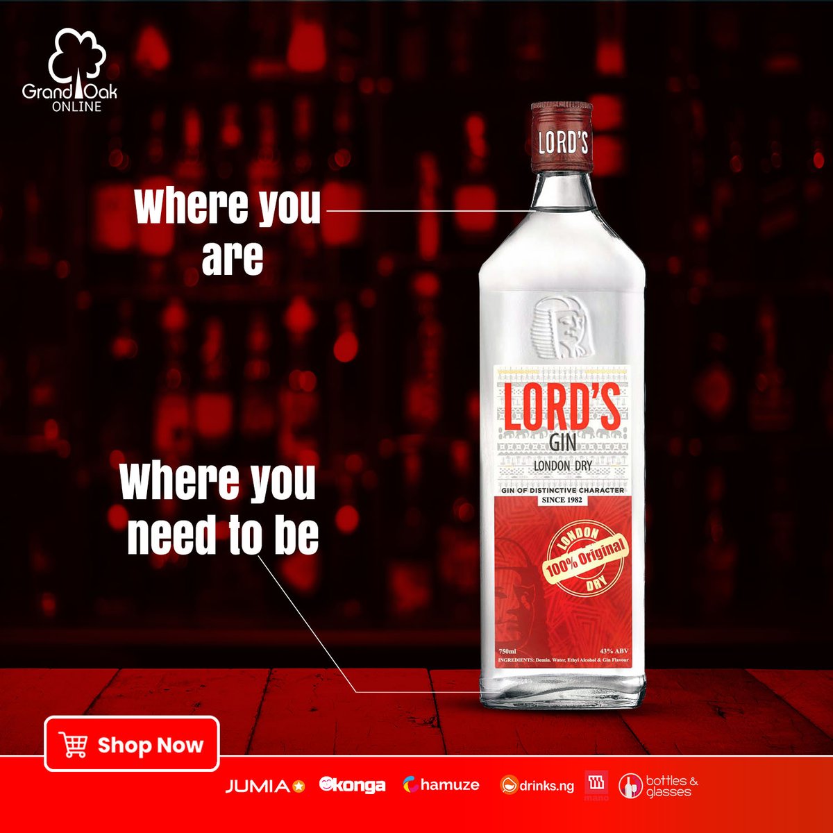 Beyond a drink, Lord’s Dry Gin is the choice of the aspirational and big dreamers.

Achieve your goals, both in the glass and in life.

Tap the link in the bio <a href="/grandoakonline/">Grandoak Online</a> To order Now <a href="/lordsgin_ng/">Lord's Gin</a>