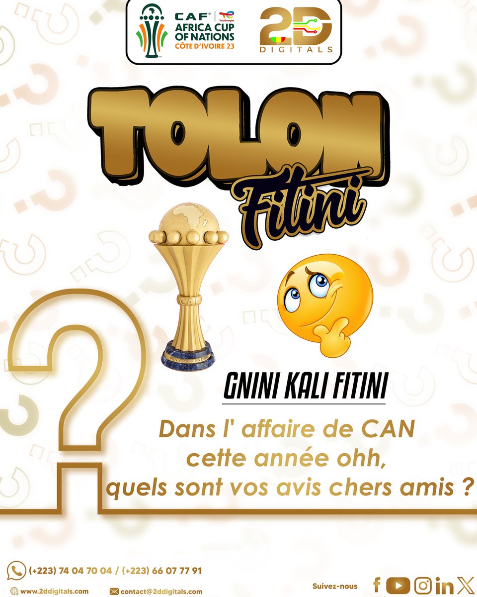 CAN là, a tué suprise dèh !!!

#tolonfitini 
#instantjeu 
#gninikalifitini
#2ddigitals