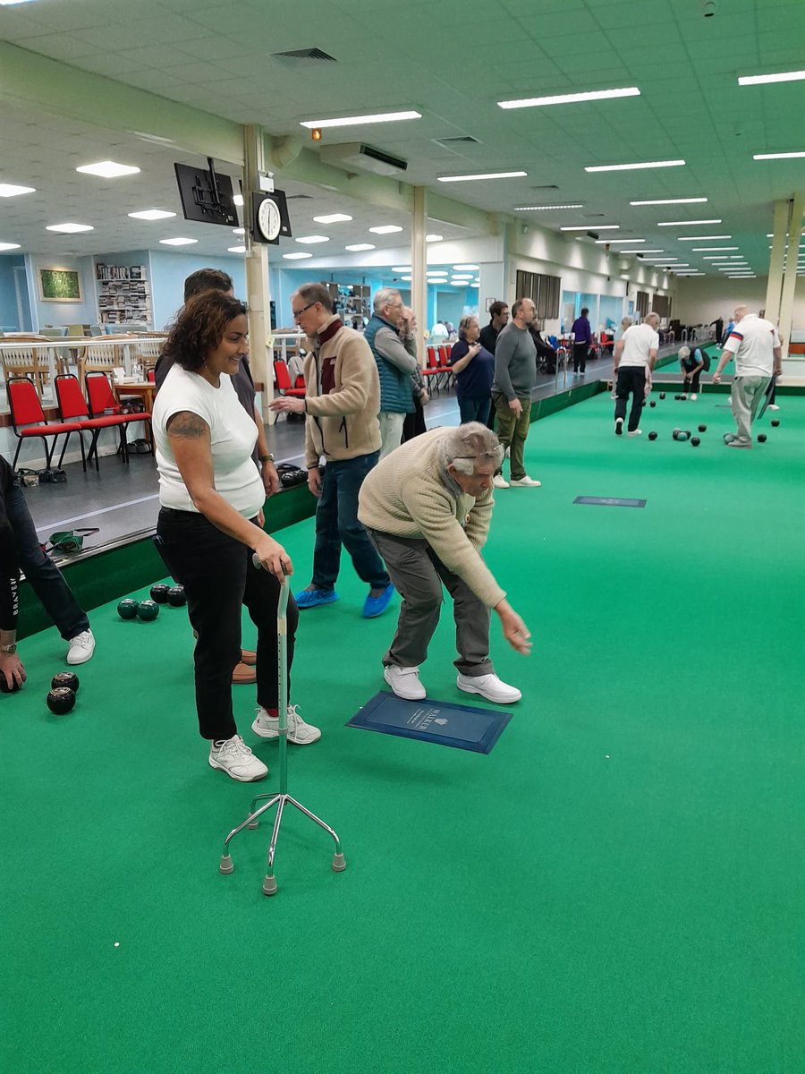 BowraFoundation's tweet photo. Check out Rae bowling without his stick!
#bowrabowls #indoorbowls #charity #neurologicaldisorder #strokesurvivor #bowrafoundation #whatsinsidematters #bowrastory #unrelentingpursuitofrecovery https://t.co/QQrF4YzSmF