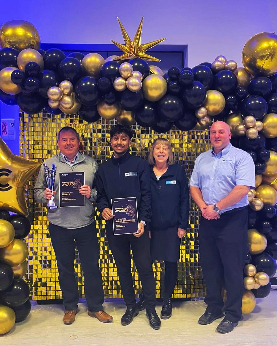 PaintBodyShop's tweet image. Last night we attended @NorthLindsey apprenticeship awards, where we were honoured to receive “Small employer of the year” award 🩵💙 thank you, and well done to team for the achievement. We love being a part of starting young people’s journey in the industry!