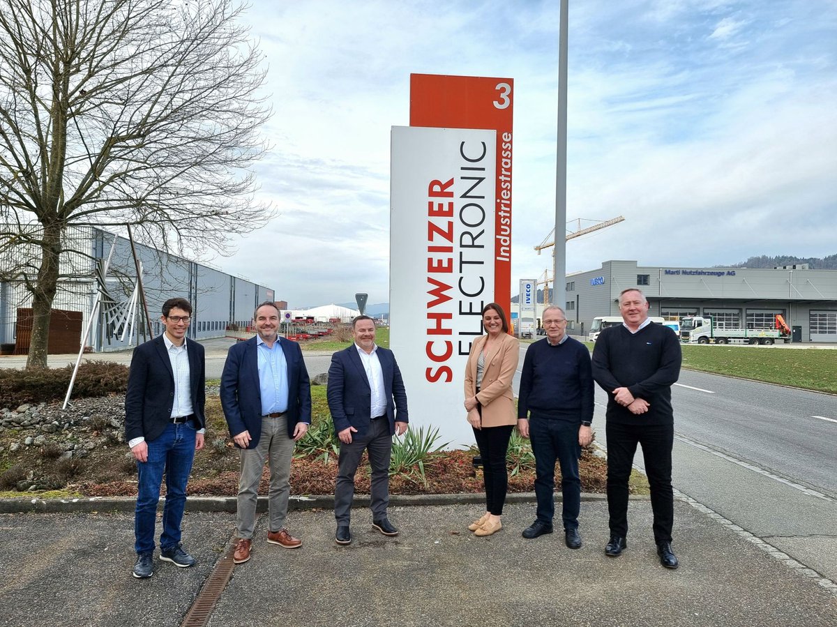 <a href="/XrailGroup/">XRAIL</a>  was delighted to visit @schweizerelectronics head office in Switzerland yesterday. The visit enabled us to discuss with their senior management team an opportunity to collaborate to enable us to present a unique new offering to the UK Rail market. Stay Tuned!