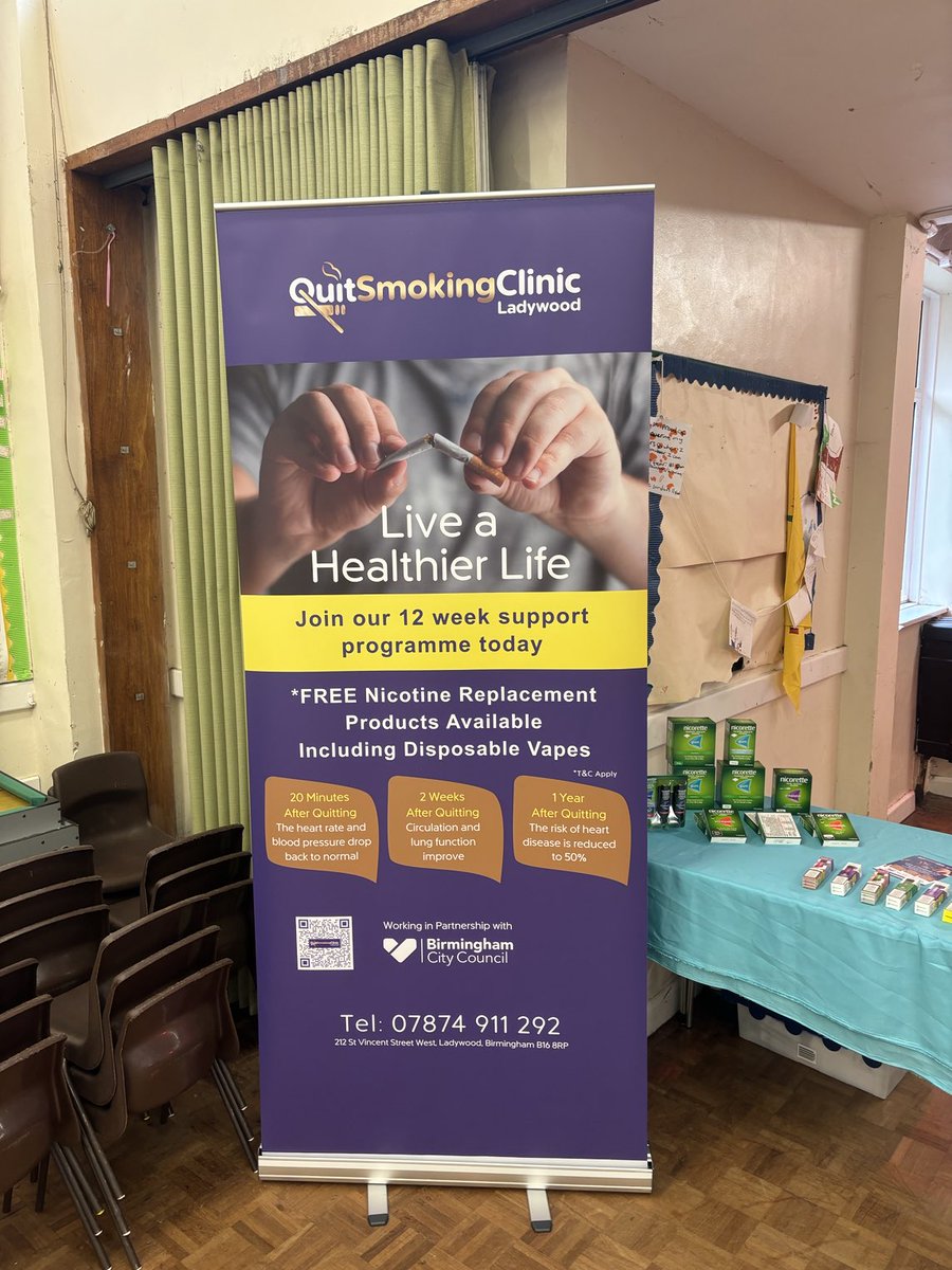 samatquinton's tweet photo. Would you like to stop smoking ? 

There is a free , drop-in , Quit Smoking Clinic today at St Boniface Church , Quinton Road West , until 12.30pm 👇

⁦@QuintonB32News⁩ ⁦@QuintonoticeB32⁩ ⁦@RobPocock1⁩ ⁦@PreetKGillMP⁩ https://t.co/LYXks1gaZ9