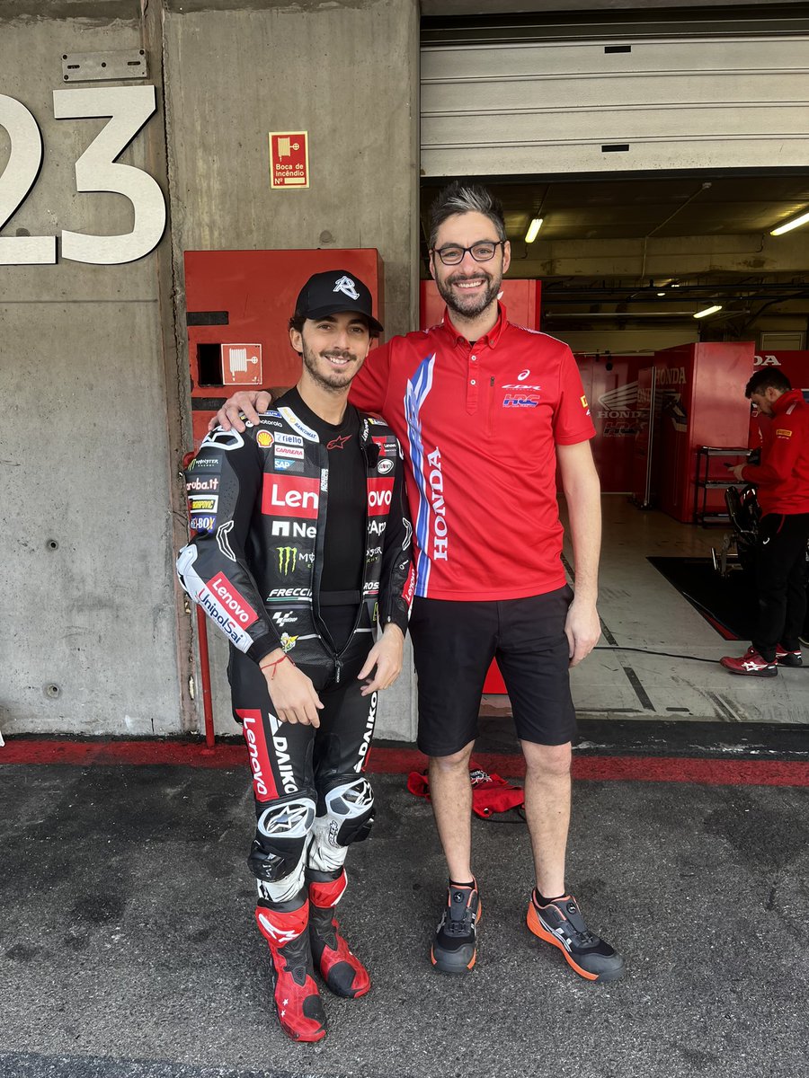 Well portimao you was a difficult test . However it’s not every day you go to work and you’re in the next garage to the <a href="/VRRidersAcademy/">VR46 Riders Academy</a> thanks for the photos <a href="/ValeYellow46/">Valentino Rossi</a> <a href="/PeccoBagnaia/">Pecco Bagnaia</a> <a href="/Luca_Marini_97/">Luca Marini</a> .