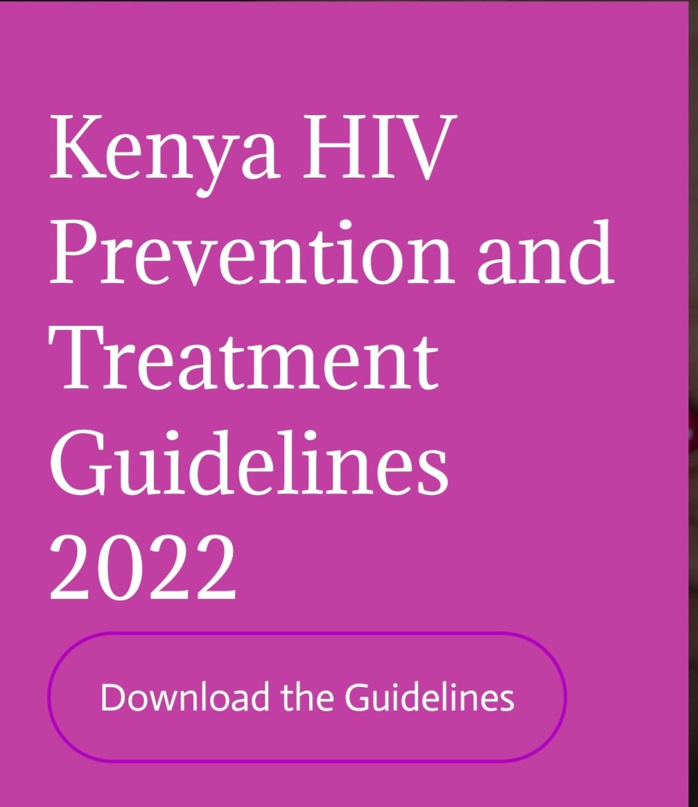 These guidelines area public documents found on the NASCOP website. They provide key recommendations on HIV testing services and linkage to prevention and treatment @ahfkenya @Kemsa_Kenya @MOH_Kenya @NASCOP @pamojatbgroup @ppbkenya @USAIDKenya @UNAIDSKenya @GlobalFund @PEPFAR