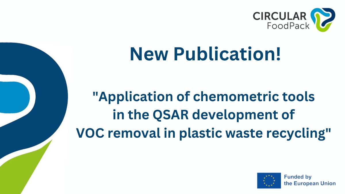 🔬 Discover a freshly released scientific paper on the application of #chemometric tools in the QSAR development of VOC removal in #plasticwasterecycling for improving #circulareconomy, co-authored by a few #CIRC_FoodPack members. Well done, team! 🤩 👉 ow.ly/7T1950QvlzN