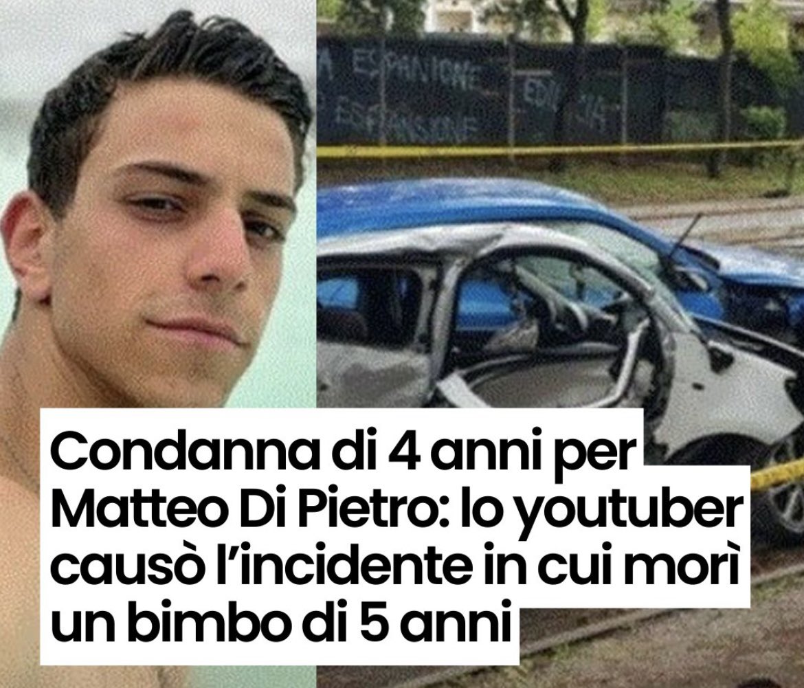 La vita di un bambino in Italia vale solo 4 anni! Poi non lamentiamoci se iniziamo a farci giustizia da soli, la giustizia in Italia non esiste! MALEDETTI! 🤬 #Youtuber #Incidente #TheBorderline #MatteoDiPietro