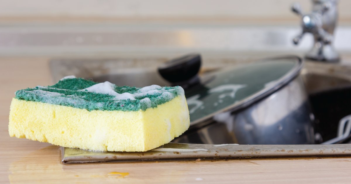 WebMD's tweet photo. Turns out, even if you boil or microwave your sponges to clean them after each use, they can pretty quickly become hotbeds of bacteria. How often you should replace them: https://t.co/zaE889dMKw https://t.co/VamS9nTUQj