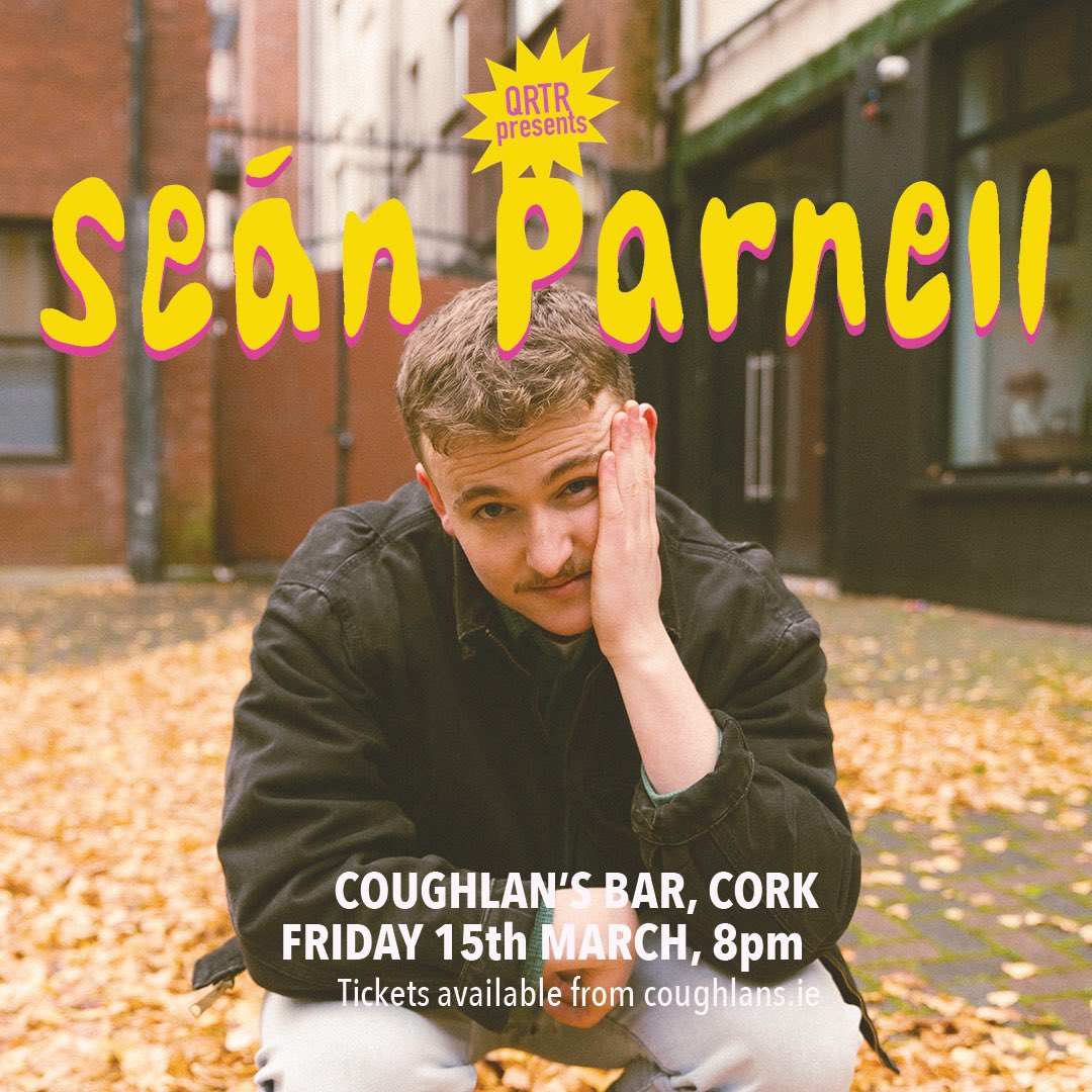 🌟 SEÁN PARNELL 🌟 Friday 15th March, 8pm 📍@CoughlansLive 🎟 On sale now from coughlans.ie Thrilled to have Seán return from London to play again, following his brilliant show last summer in Plugd Records!