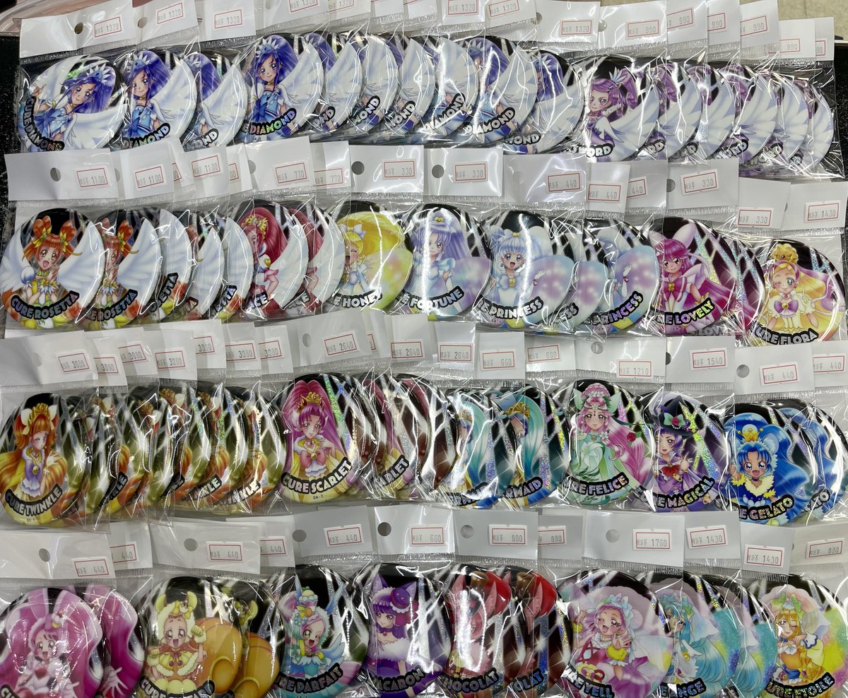 入荷情報】 「プリキュア」シリーズ 全プリキュアLIVEの缶バッジ数点