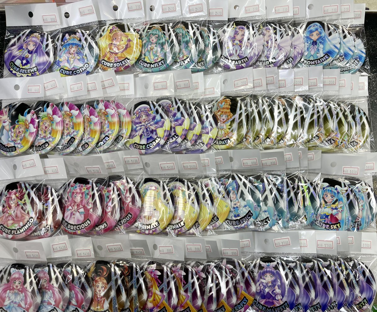 入荷情報】 「プリキュア」シリーズ 全プリキュアLIVEの缶バッジ数点